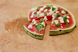 Fit's Life gezonde snack - Watermeloen met Geitenkaas